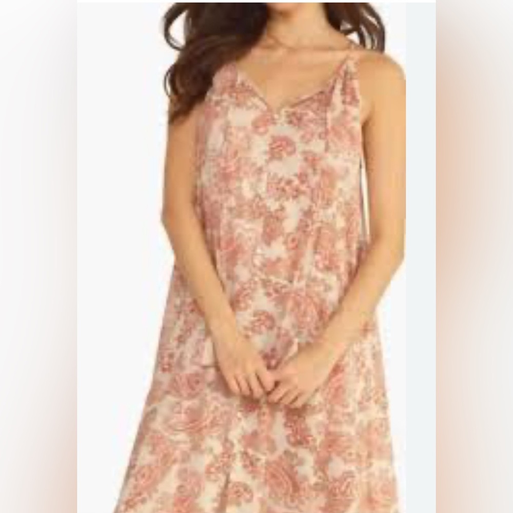 Lush coral paisley halter neck Maxi Dress